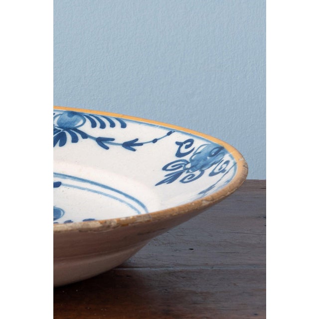 18th Century Dutch Delftware Blue and White Floral Plates, Set of 4 For Sale - Image 10 of 18