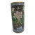 Large Cloisonne Enamel Flower & Butterfly Vase or Umbrella Stand For Sale
