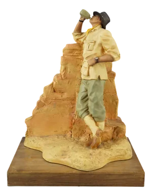 Advertising Resin Model Australian Adventurer Figurine from Avirex, United States, Late 20th Century