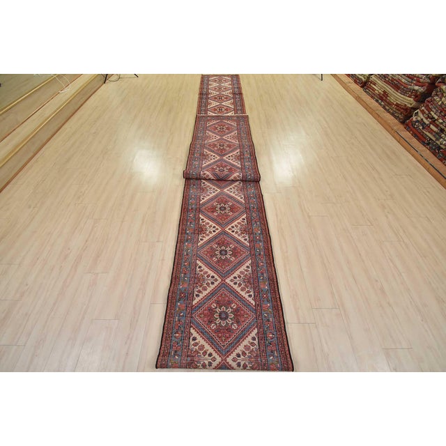 Roodbar Runner 2’6” X 31’10” Ivory Wool Vintage Hand-Knotted Rug For Sale - Image 13 of 15