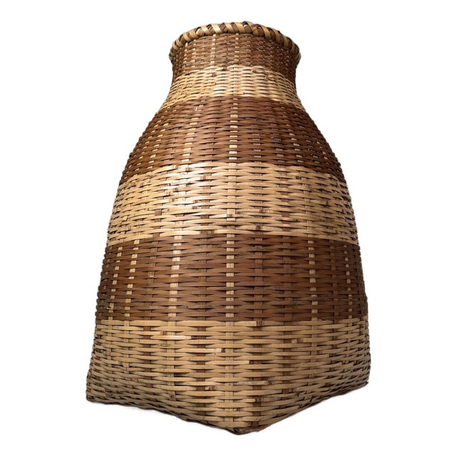 Japanese Bamboo Ikebana Basket / Hanakago, 1950s For Sale