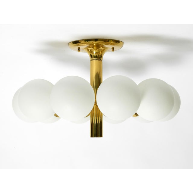 Vintage Space Age Brass Ceiling Lamp with Glass Balls from Kaiser Leuchten, 1960s For Sale - Image 13 of 17