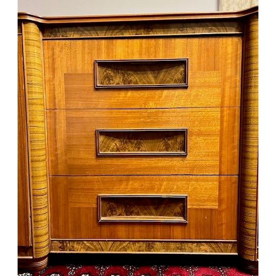 Wood 1920s Set of Two Exotic Wood, American Art Deco Cabinets/Dressers For Sale - Image 7 of 13