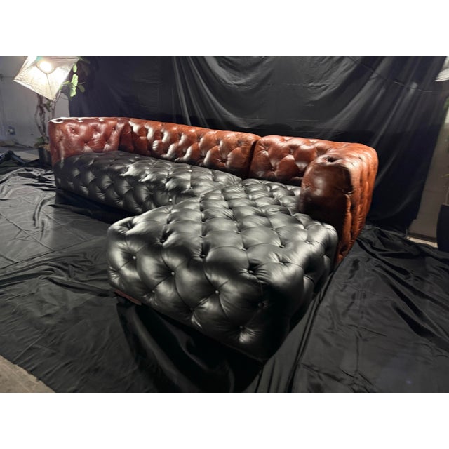 LOOM Noir Pavé Two-Tone Leather Sectional A one-of-one sculptural leather sectional reinterpreted through LOOM’s...