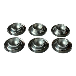 Stainless Steel Egg Cups - Set of 6 - Vintage From the 60s For Sale