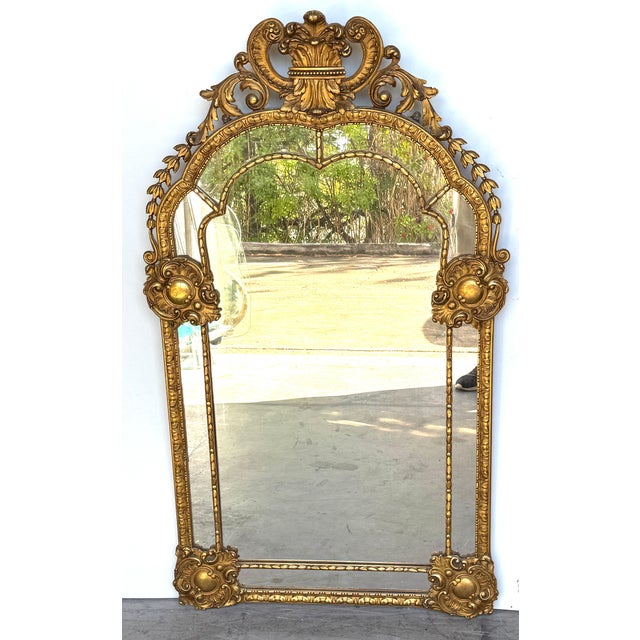 Fine French Régence / Neoclassical Style Giltwood Mirror Paris, circa 1925 For Sale - Image 13 of 18
