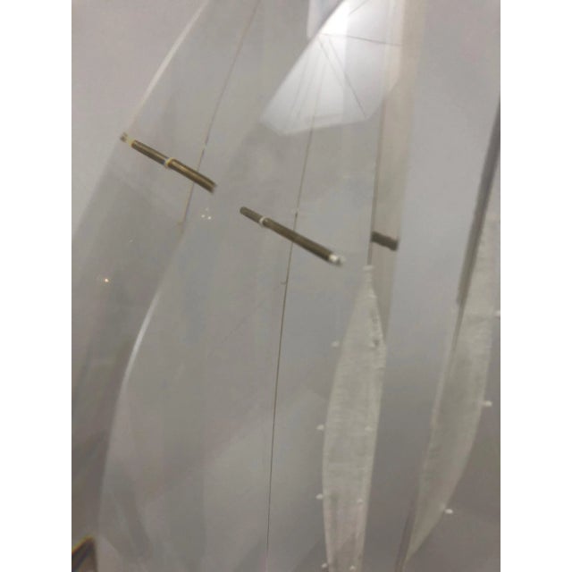 Modern 1990s Eye Catching Lucite Sailboat Sculpture For Sale - Image 3 of 11