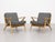 Selig Pair - Mid Century Modern Oak Lounge Chairs – Handcrafted Armchair With Sculpted Details For Sale - Image 4 of 12