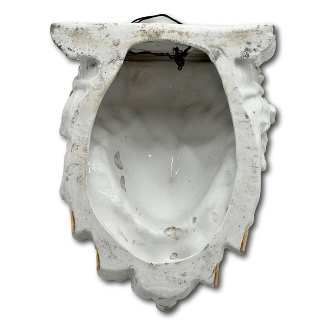 Beautiful Antique Victorian Neoclassical Era Paris Hard Paste Porcelain Wall Hanging Shelf - Circa Mid 19th Century For Sale - Image 16 of 18