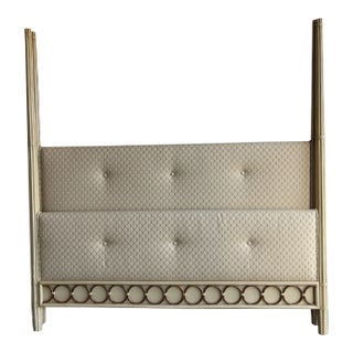 King Upholstered Headboard and Footboard For Sale