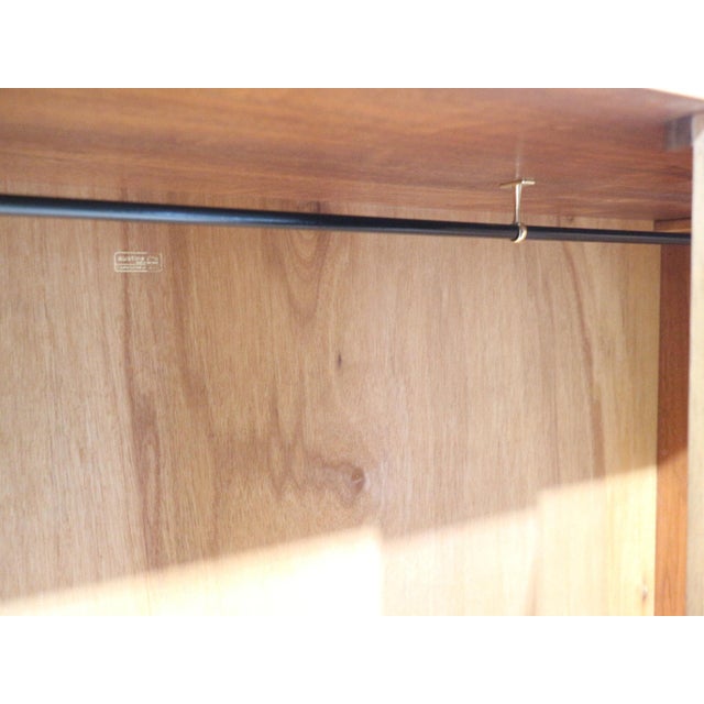 Wood Mid Century Modern Vintage Teak Armoire Wardrobe With Mirror by Austinsuite Danish Style For Sale - Image 7 of 11