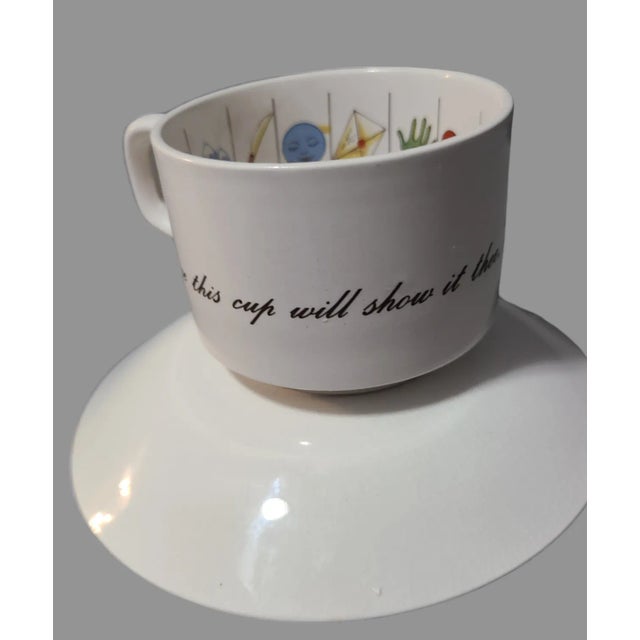 Late 20th Century Vintage the Taltos Fortune Telling Astrology Zodiac Teacup & Saucer Jon Anton Ironstone England For Sale - Image 5 of 7