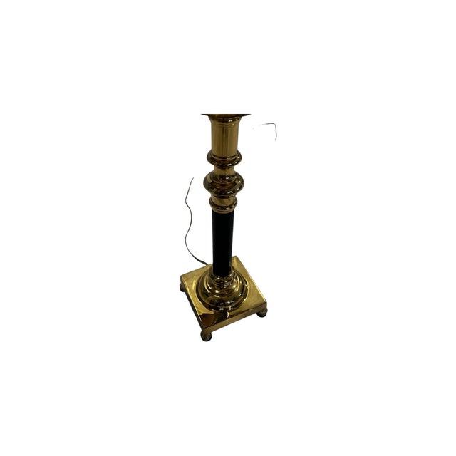 Vintage Decorative Crafts Brass Empire Table Lamp With Brass Shade. For Sale - Image 10 of 14