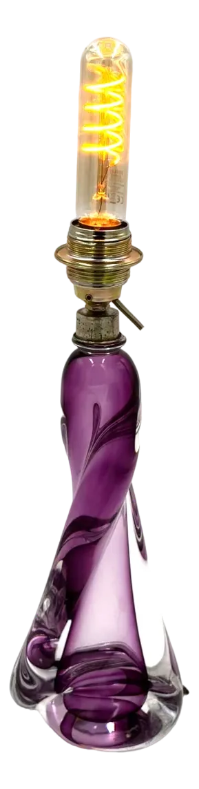 Table Lamp Eclair Model -Violet from Val Saint Lambert