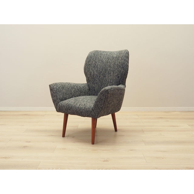 Wood Italian Grey Armchair, 1970s For Sale - Image 7 of 13