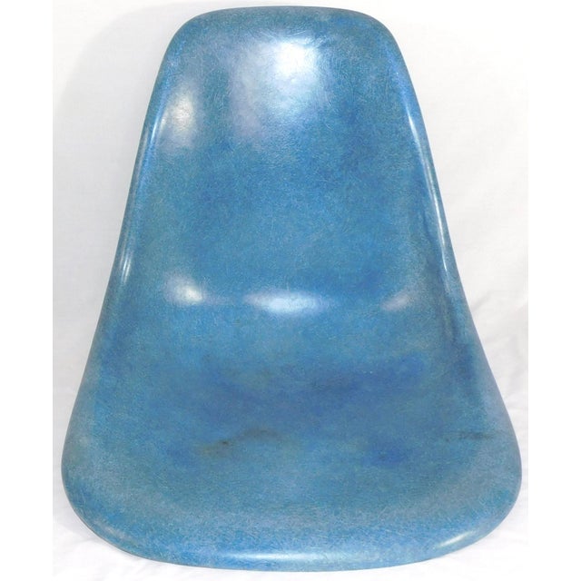 1960s Vintage Elephant Grey (Aka Blue) Herman Miller Rar Fiberglass Rocking Chair With Chrome Legs For Sale - Image 10 of 18