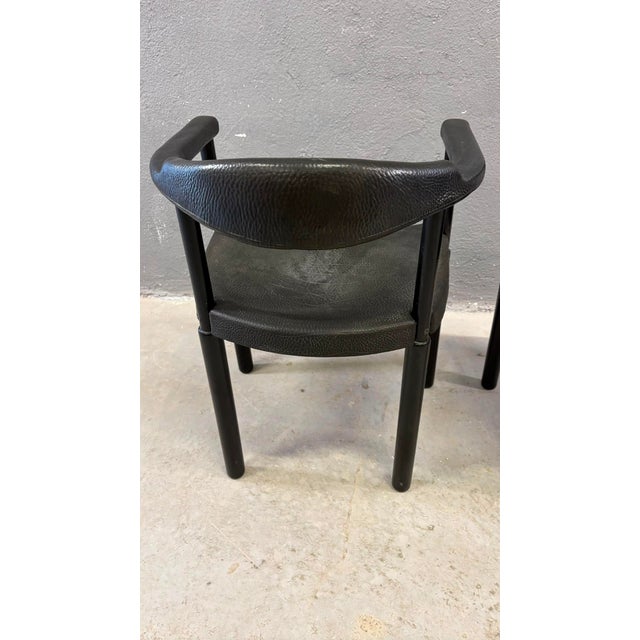 1980s Postmodern Black Armchairs in Molded Plastic, Europe, 1980s, Set of 2 For Sale - Image 5 of 12