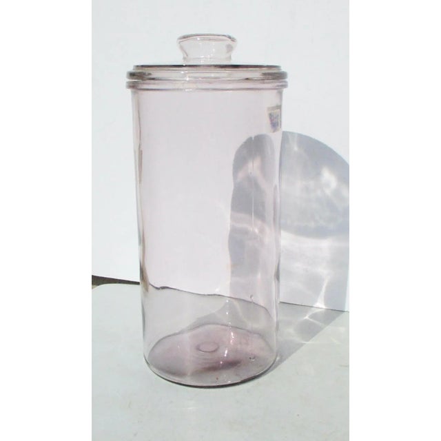 Amethyst Vintage 1950s Blown Glass Barber Jar For Sale - Image 8 of 8
