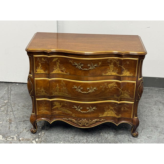Phyllis Andrade for White Furniture Company Chinoiserie Bombe Chest of Drawers, Vintage For Sale In San Francisco - Image 6 of 12