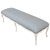 This Louis XV-style newly upholstered bench features elegant curved legs and a graceful design characteristic of the...