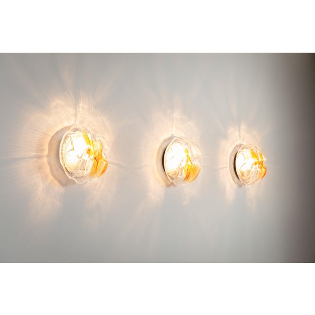 Murano Glass Wall Lamps, 1970s, Set of 3 For Sale - Image 16 of 16