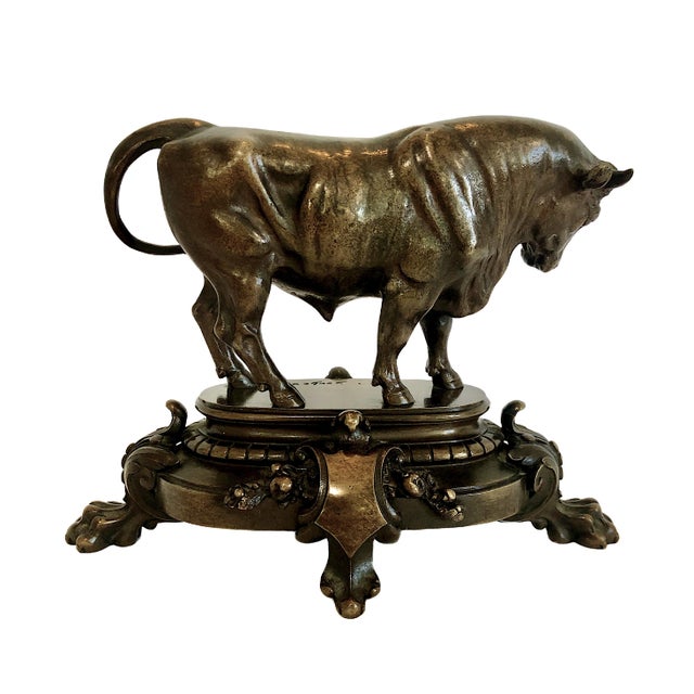French Mid 19th Century Bronze Bellowing Bull Sculpture, by Rosa Bonheur For Sale - Image 3 of 7