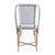 Tobias 18.5 in. Seat Height Outdoor Rattan and Metal Dining Side Chair, White/Sky Blue Dot / Natural Rattan Frame For Sale In Chicago - Image 6 of 8