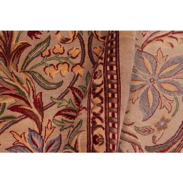Textile International Pak-Persian Taupe/Gray Wool Rug - 9'1'' X 12'6'' For Sale - Image 7 of 9