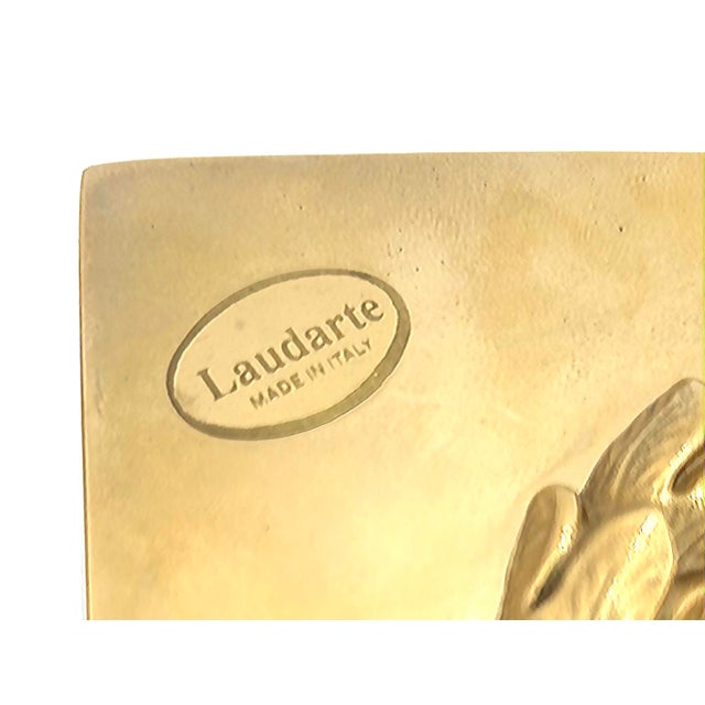 Italian Laudarte Srl Gilt Bronze Wreath Bookends by Giovanni Malerba, Pair For Sale - Image 9 of 9