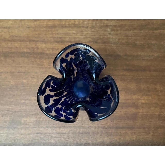 Vintage Flower Murano Glass Vase For Sale - Image 14 of 18