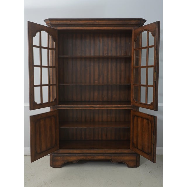 Traditional Guy Chaddock Country Distressed Finish China Cabinet For Sale - Image 3 of 17