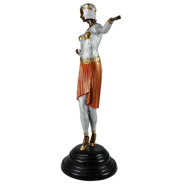 Art Deco 1930s Art Deco Style Bronze Dancer Sculpture For Sale - Image 3 of 5