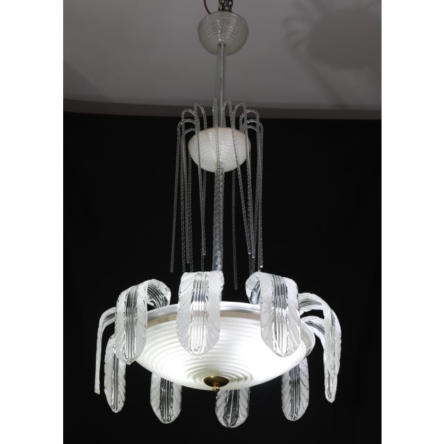 Museal Art Decò Ercole Barovier Murano Glass Chandelier, 1930 For Sale - Image 9 of 18
