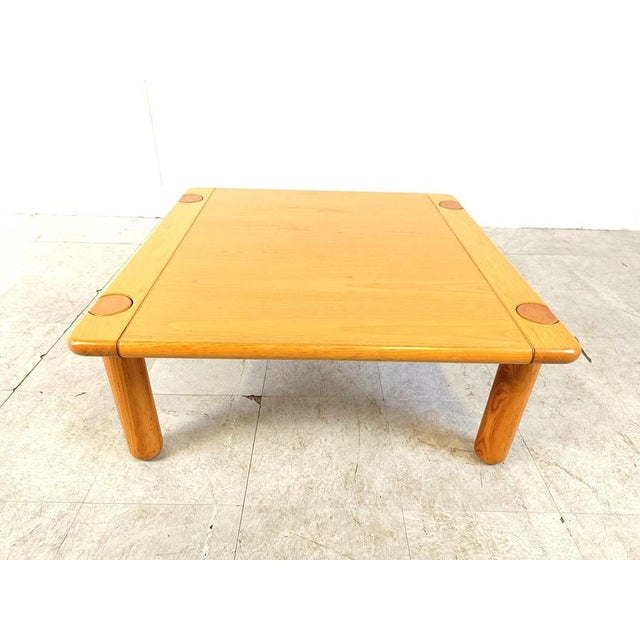 Brown Mid-Century Wooden Coffee Table, 1970s For Sale - Image 8 of 9