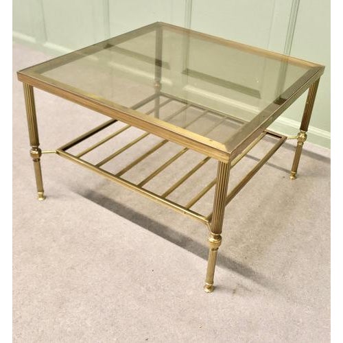 Mid 19th Century Italian Brass Coffee Table, 1970s For Sale - Image 3 of 7