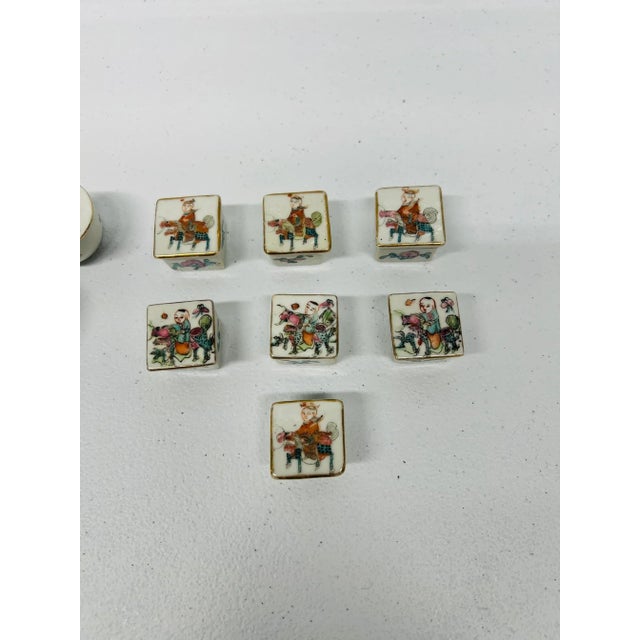 Chinese Qing Dynasty - 13 Antique Chinese Porcelain Enameled Salt Boxes For Sale - Image 3 of 8