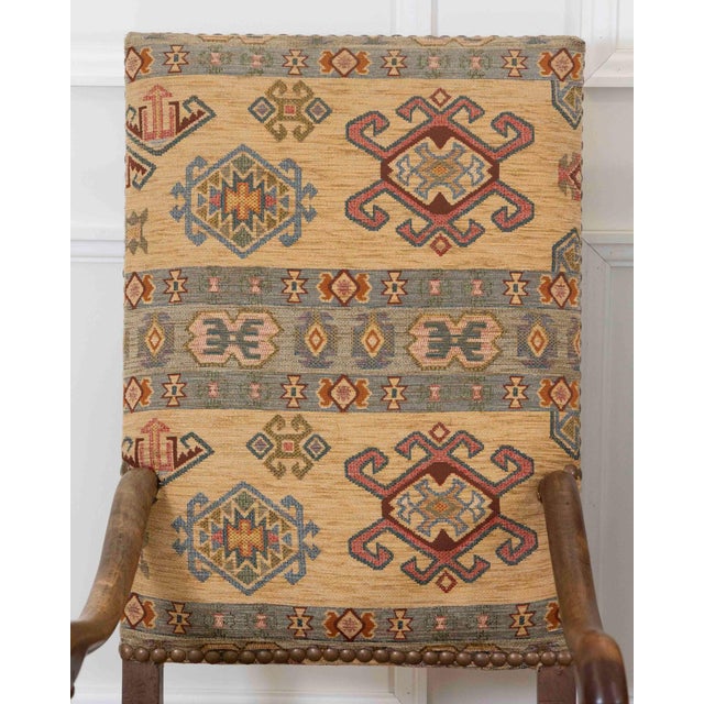 Mid 20th Century Set of Four French 20th Century Louis XIII Style Armchairs For Sale - Image 5 of 10