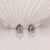 Blue Tanzanite Diamond Halo Stud Earrings: Solid 14k Dual Tone Gold, Trillion Cut, Pair For Sale - Image 8 of 8