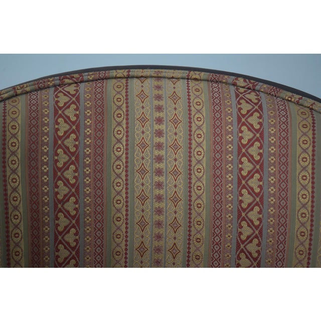 1980s Pair of Hancock & Moore Upholstered Tub Barrel Back Chairs For Sale - Image 5 of 18