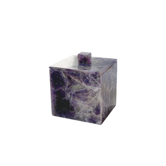 Art Deco Natural Amethyst Container For Sale - Image 3 of 4