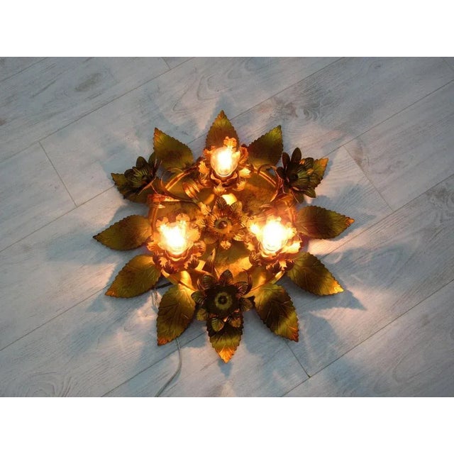 Mid-Century Modern Gold Sconce, Honsel, 1970s For Sale - Image 3 of 10