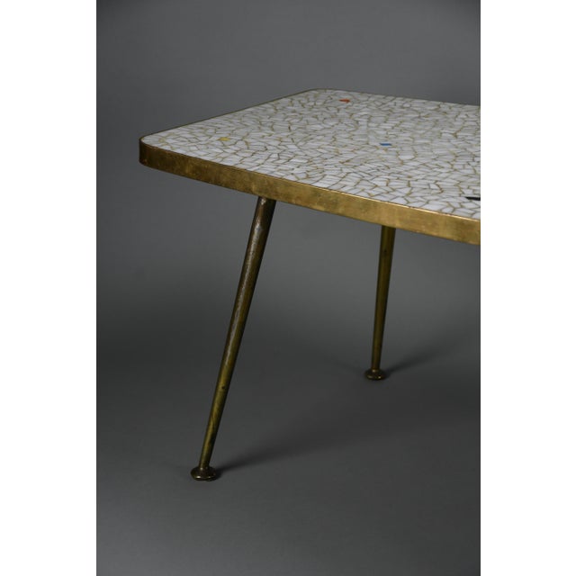 Mid-Century Brass and Glass Mosaïc Coffee Table by Berthold Müller, 1955 For Sale - Image 10 of 18