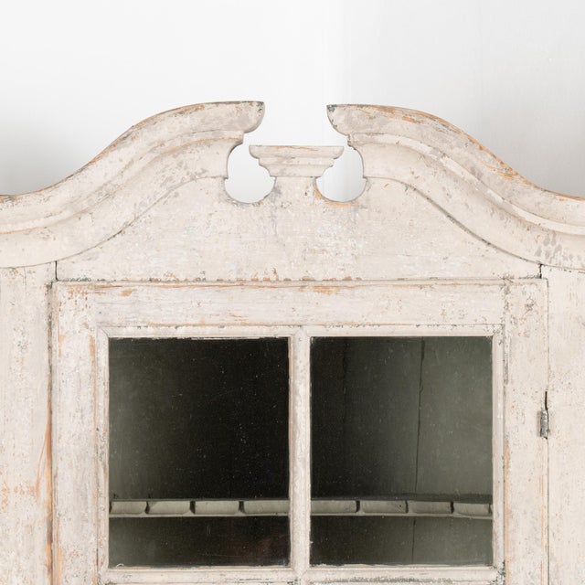 Gray Pine Corner Cabinet From Sweden, Circa 1820-40 For Sale - Image 4 of 9