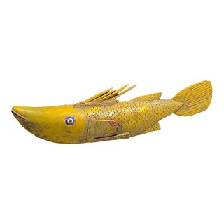 African Wooden Fish Bozo Tribe Mali 42" W For Sale