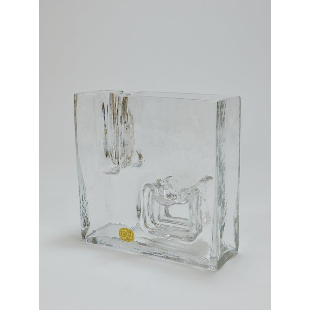 1970s Op Art Ice Glass Vase attributed to Claus Josef Riedel, Austria, 1970s For Sale - Image 5 of 18