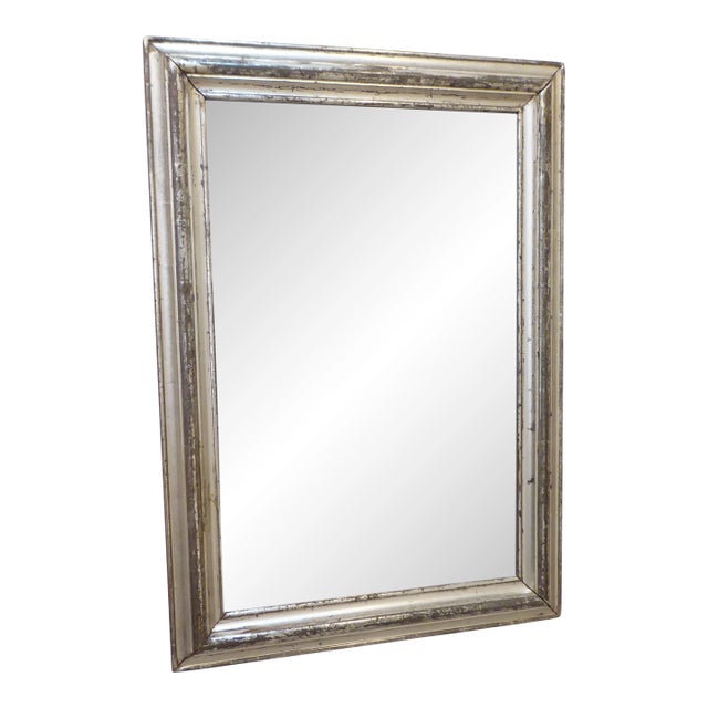 Antique Silverleafed Mirror For Sale