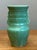Vintage Turquoise Ceramic Pottery Vase For Sale - Image 10 of 12