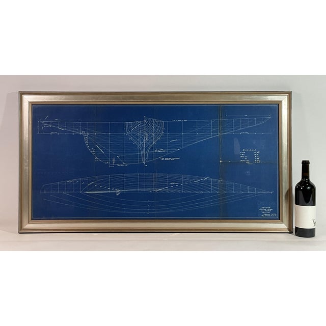 Early 20th Century Original Yacht Blueprint for the Q Class Sloop "Tartar" For Sale - Image 5 of 12