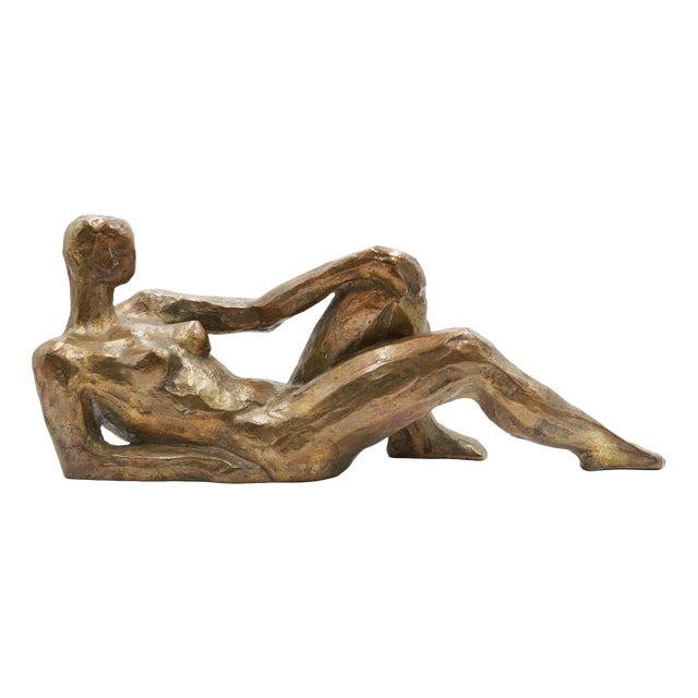 Karl Josef Dierkes, Lying Female Nude, 1960, Bronze For Sale