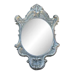 Beveled Glass Mirror With Repousse Frame